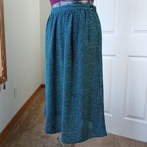 Phillip Lawrence Vintage 80s Skirt size 16 lightweight pockets green triangles
